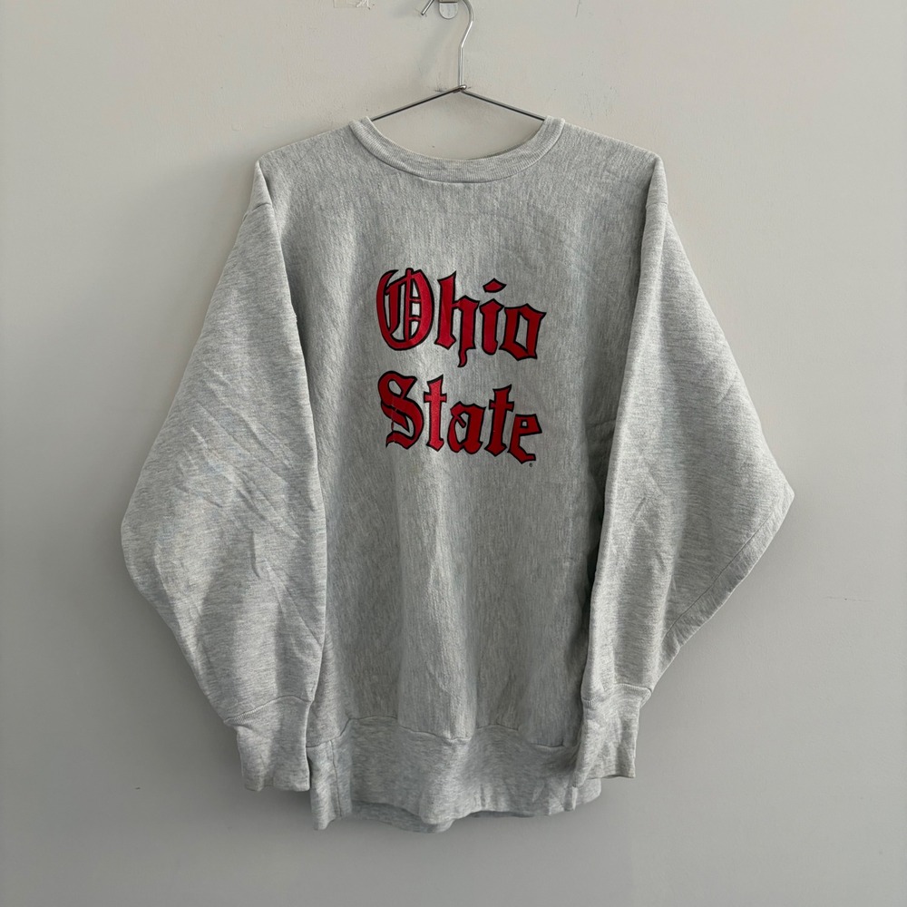 Vintage Champion Reverse Weave Ohio State Sweatshirt Grey XL